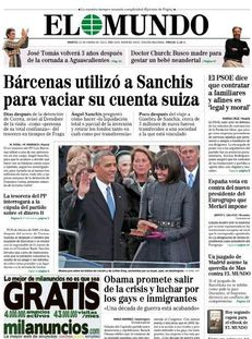El Mundo: "Bárcenas va fer servir Sanchis per buidar el compte suís"