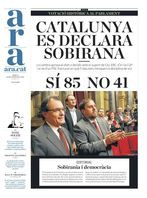 ARA:  “Catalunya es declara sobirana”