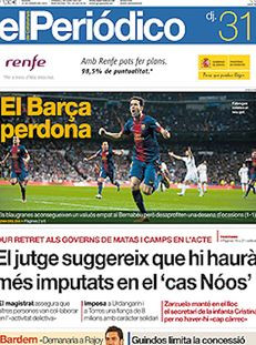 El Periódico: "El Barça perdona"