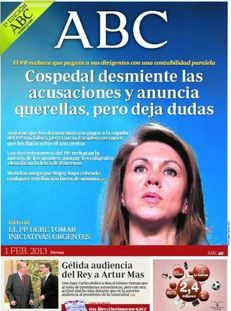 ABC: "Cospedal desmenteix les acusacions i anuncia querelles, però deixa dubtes"