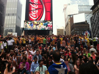 Via Catalana a Nova York Times Square