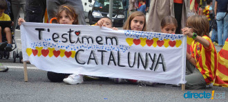 La Via Catalana al Paral·lel de Barcelona