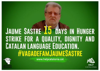 Jaume Sastre, 15 days in Hunger Strike @vagadefam for a decent, quality education in Catalan pic.twitter.com/nrFtlPv0fU