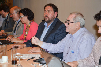 Reunió executiva d'Esquerra a la seu electoral