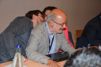 Reunió executiva d'Esquerra a la seu electoral