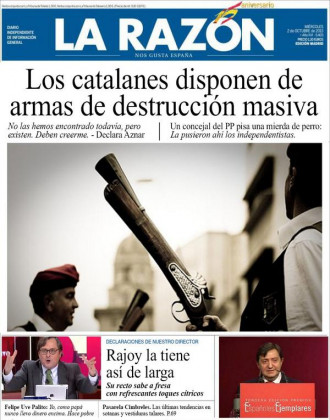 LaRazonFake (2) Els catalans tenen armes de destrucció massiva