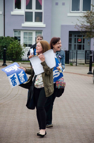 Porta a porta del #YesScotland al districte de Pollok a Glasgow
