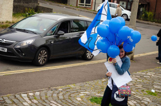 Porta a porta del #YesScotland al districte de Pollok a Glasgow