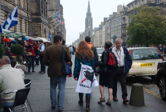 Dia del referèndum pels carrers de Edinburgh