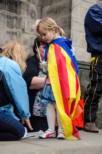 Dia del referèndum pels carrers de Edinburgh