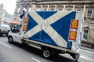 Dia del referèndum pels carrers de Edinburgh
