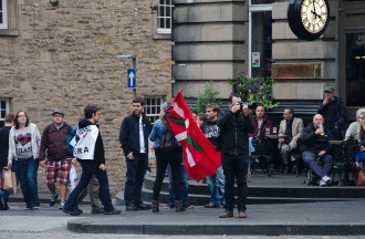 Dia del referèndum pels carrers de Edinburgh
