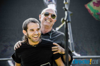 Lluís Llach i Cesc Freixas a l'Acte central de la campanya Ara és l'hora