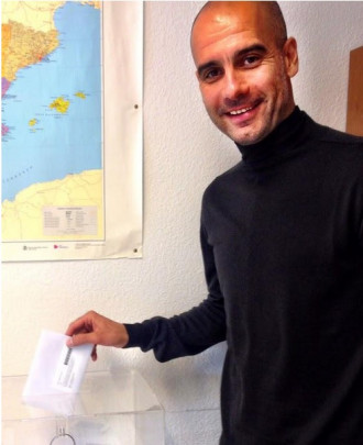 #27S Guardiola ha votat a Munic i es fa una selfie
