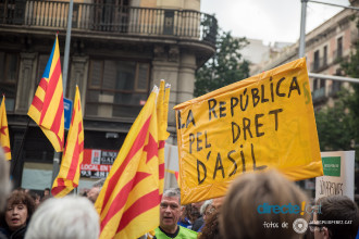 Manifestació #VolemAcollir a Barcelona
