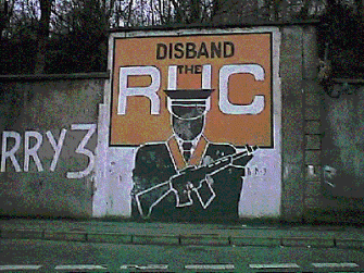 Disband the RUC, mural, nord d'Irlanda