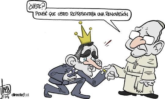 #0100 @comisBotifarra Felipe VI el breu visita el Papa
