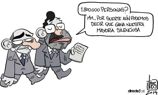 #0120 @comisBotifarra  Rajoy davant 1.800.000 de manifestants