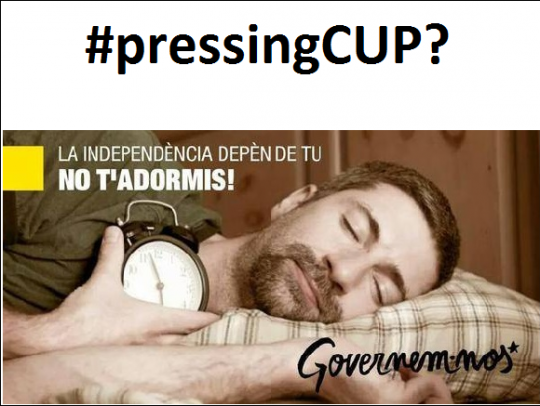 Quan la CUP feia campanya per no adormir-se