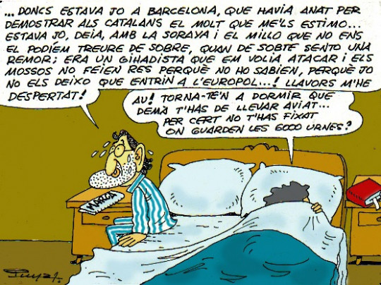 #0040 @somrepublica Rajoy no pot dormir pels remordiments, segons el mestre #Puyal