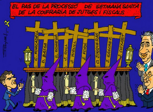 #0070 @somrepublica El pas de la processó de la setmana santa de la confraria de Jutges i Fiscals segons el mestre #Puyal