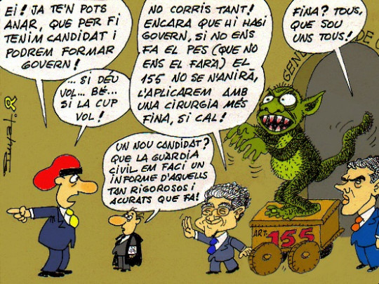 #0077 @somrepublica Malgrat tenir president, el 155 segueix present segons el mestre #Puyal