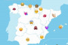 Mapa d'emoticones a l'Estat espanyol