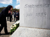 L'alta representant de la UE per Afers Exteriors, Catherine Ashton, el passat 18 d'abril en un memorial a Srebrenica.