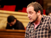 David Fernàndez (CUP) durant la sessió de control al president, al Parlament de Catalunya, dimecres 24 d'abril