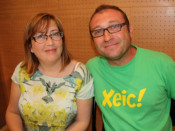 L'alcalde Rasquera, Bernat Pellisa, amb la seva successora, Dolors Subirats.