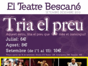 Cartell "Tria el Preu", Teatre de BEscanó