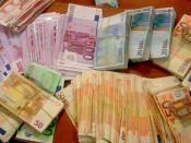 euros molts diners feixos bitllets