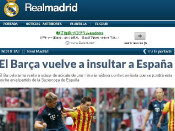 Captura d'una pagina web a favor del Madrid
