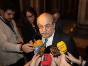El conseller d'Economia i Coneixement, Andreu Mas-Colell, pocs abans d'entrar a la comissió d'Economia del Parlament ha valorat el 'document polític' del president d'Extremadura