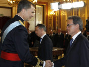 El rei dels espanyols el dia de la seva proclamació amb el president Mas