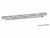 esmena a la totalitat, document solbes, document castells, observacions, finançament