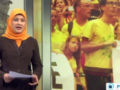La presentadora del canal de notícies iranià