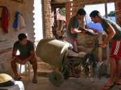 construcció, paleta, obra
