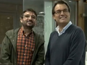 Évole amb el president Mas al progrmaa Salvados l'octubre de 2012
