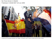 the daily telegraph independentisme crema banderes