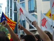 manifestacio onze setembre diada catalunya barcelona estelades independencia 
