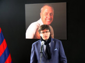 Carles Puigdemont, a la sala de condolències