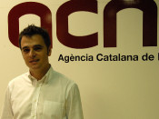 Jordi Cuminal a la seu de l'Agència Catalana de Notícies