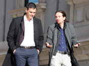 pablo iglesias, pedro sanchez, psoe, podemos