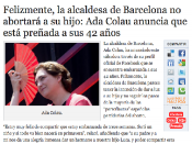 ada colau, embarassada, prenyada, article, alerta digital