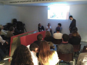Una imatge de l'esdeveniment, amb Stanic, Schreiber, Castro i Alsina d'esquerra a dreta
