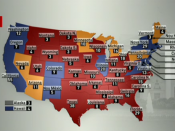 El mapa del repartiment de vots electorals als EUA per estats