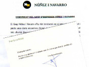 Núñez i Navarro, Núñez, carta