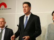 Xavier García Albiol, durant la roda de premsa d'avui