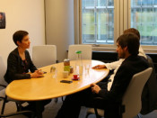 Ska Keller, Xavier Domènech i Ernest Urtasun durant la seva reunió al Parlament Europeu